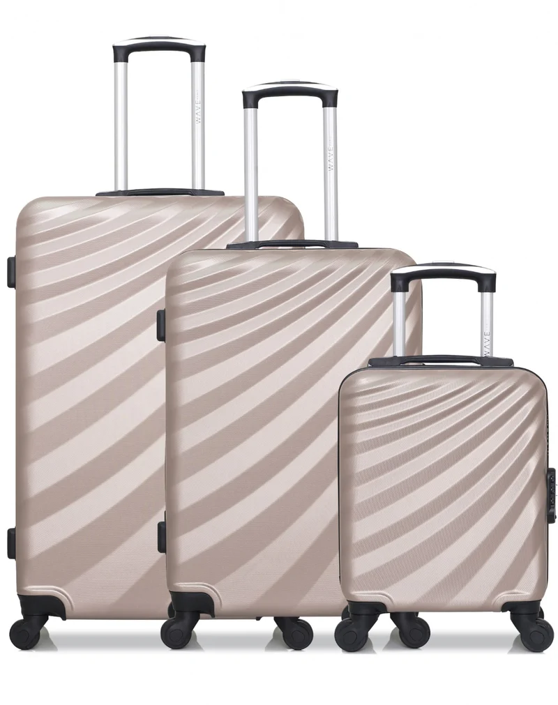 Lot de 3 valises Grand Format, Weekend et Cabine XXS DANUBE