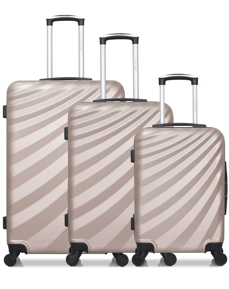 Lot de 3 valises Grand Format, Weekend et Cabine DANUBE