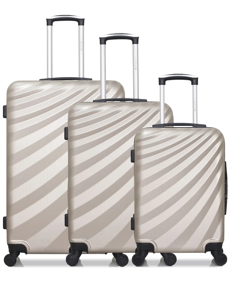 Lot de 3 valises Grand Format, Weekend et Cabine DANUBE