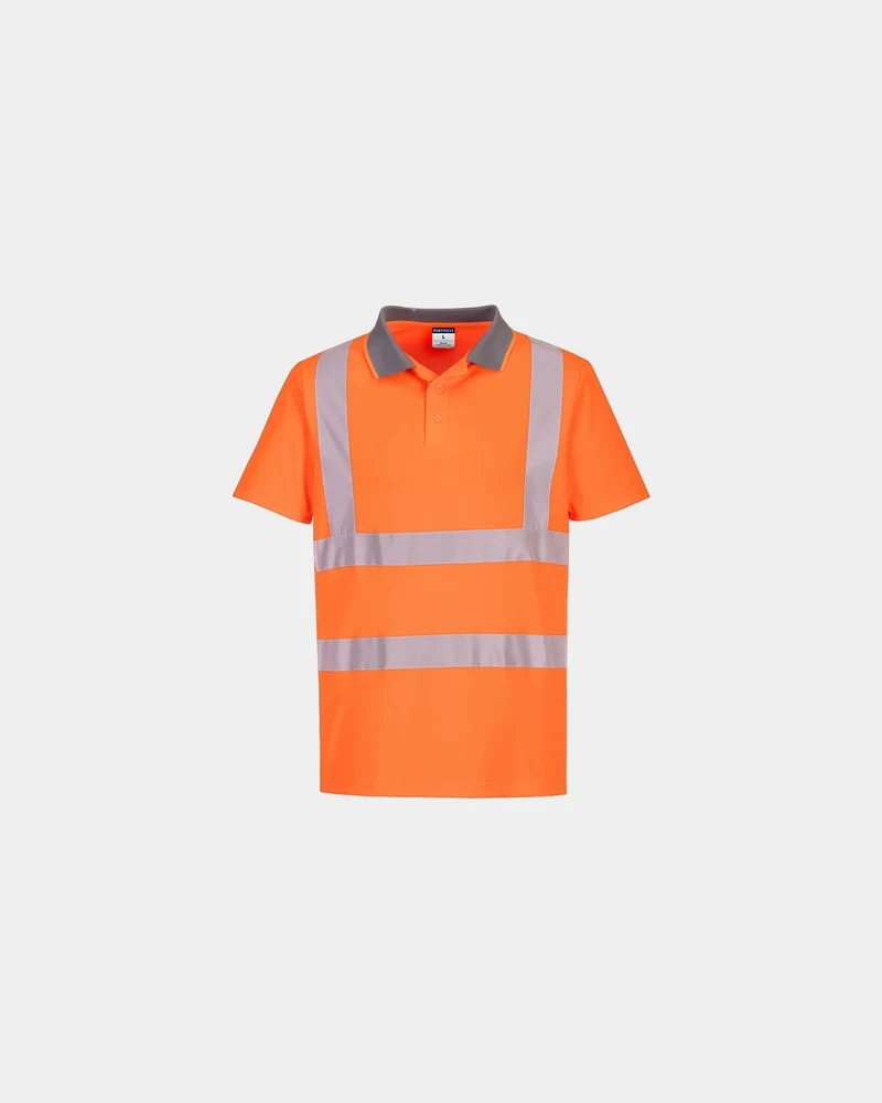 Polo haute visibilité polyester recyclé à personnaliser