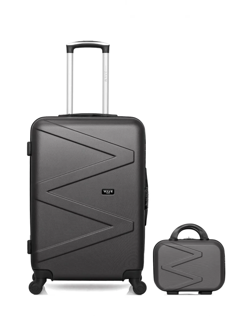 Lot de 2 Valises Rigides Grand Format et Vanity AMAZONE