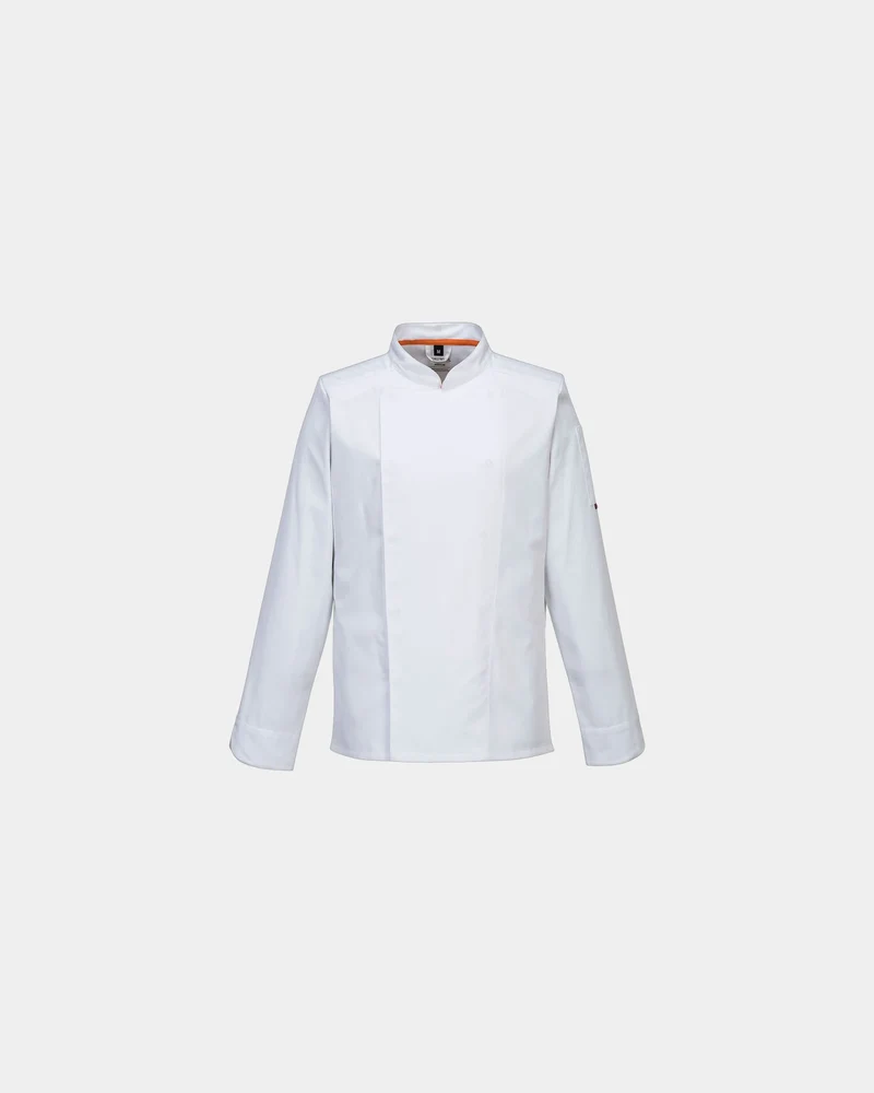 Veste cuisine polyester/coton personnalisable Meshair Pro L/S à personnaliser