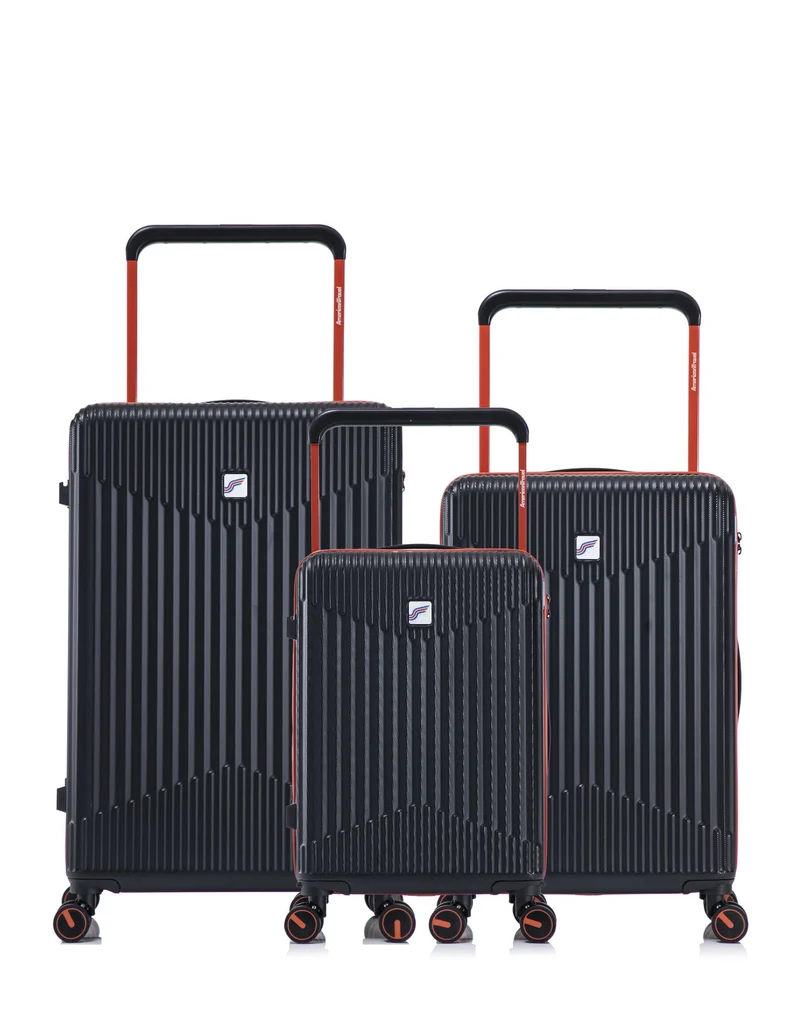 Lot de 3 Valises Rigides Grand Format, Taille Moyenne et Cabine NORTH BEACH