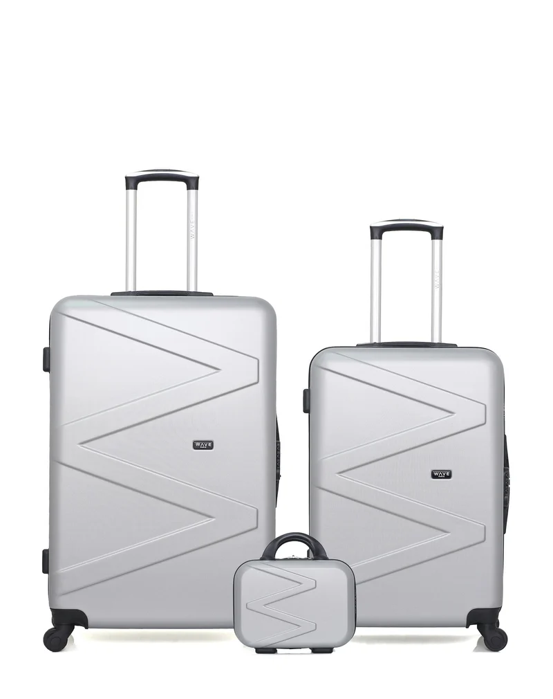 Lot de 3 Valises Rigides Grand Format, Taille Moyenne et Vanity AMAZONE