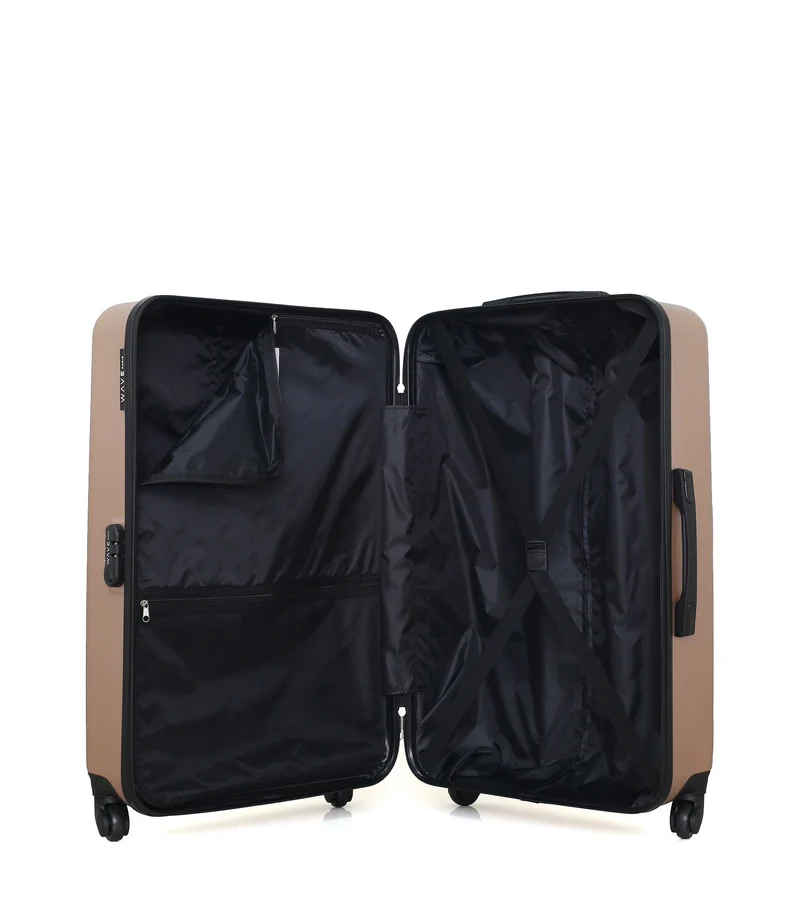 Lot de 3 Valises Rigides Grand Format, Taille Moyenne et Vanity AMAZONE
