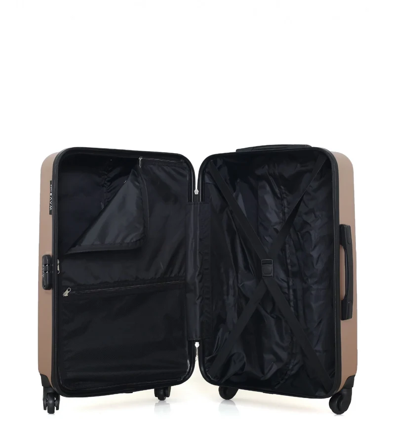Lot de 3 Valises Rigides Grand Format, Taille Moyenne et Vanity AMAZONE
