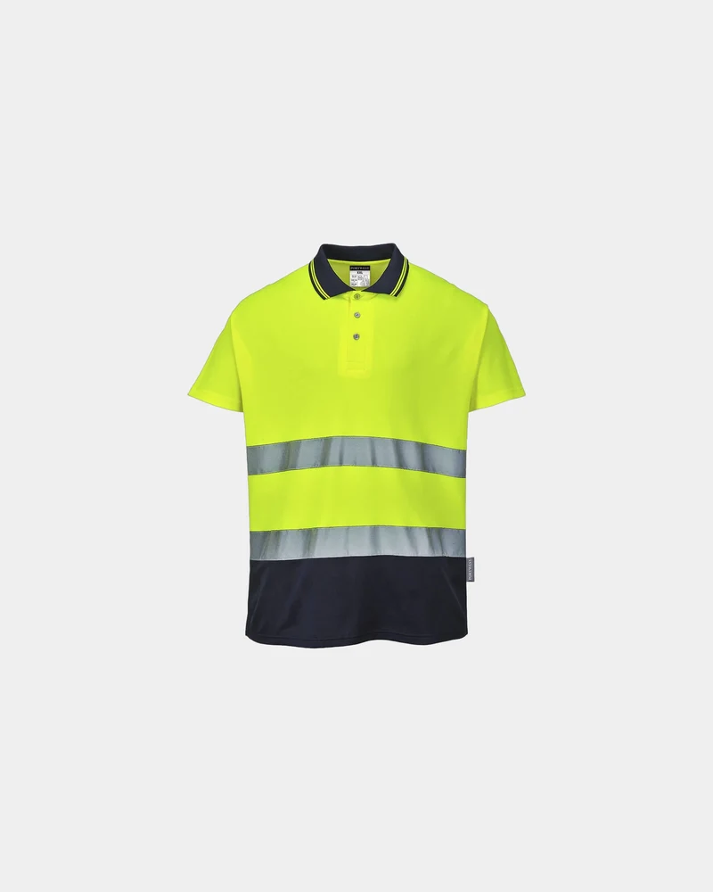 Polo coton bicolore à personnaliser