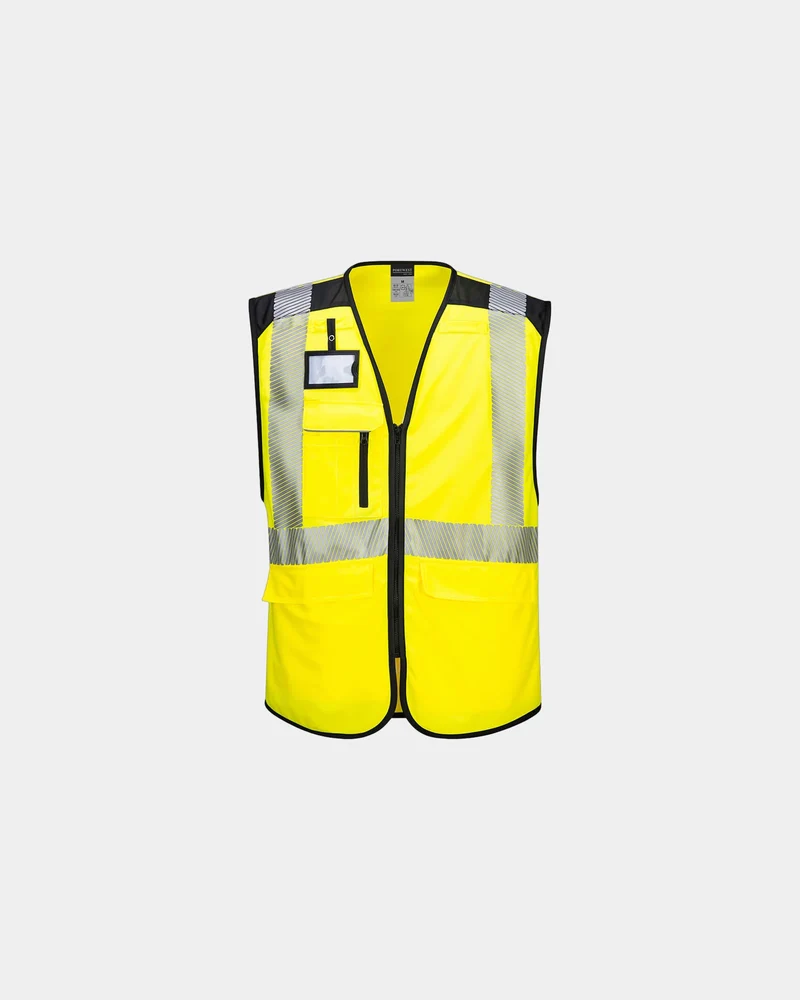 Gilet multipoches haute-visibilité 65% polyester