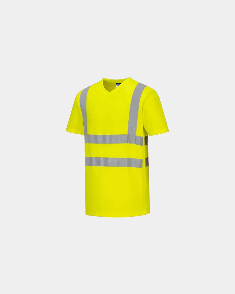 T-shirt col V maille aérée à personnaliser