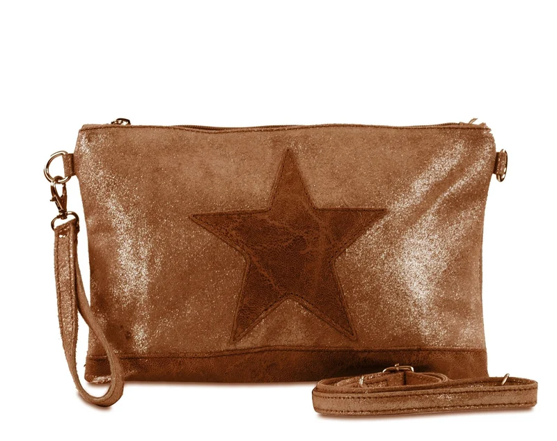 Pochette en nubuck imprimé FLORIANE