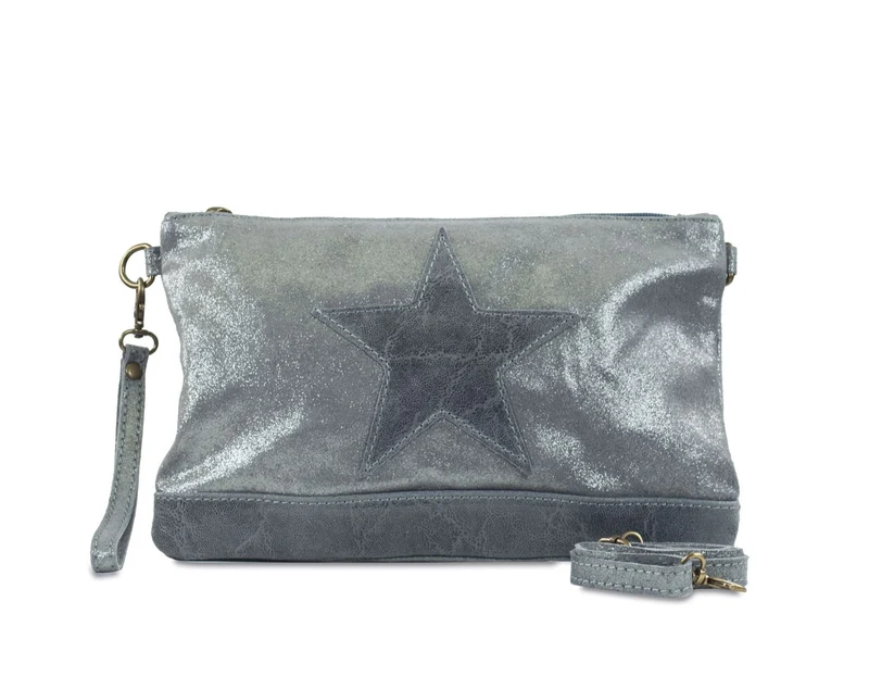 Pochette en nubuck imprimé FLORIANE