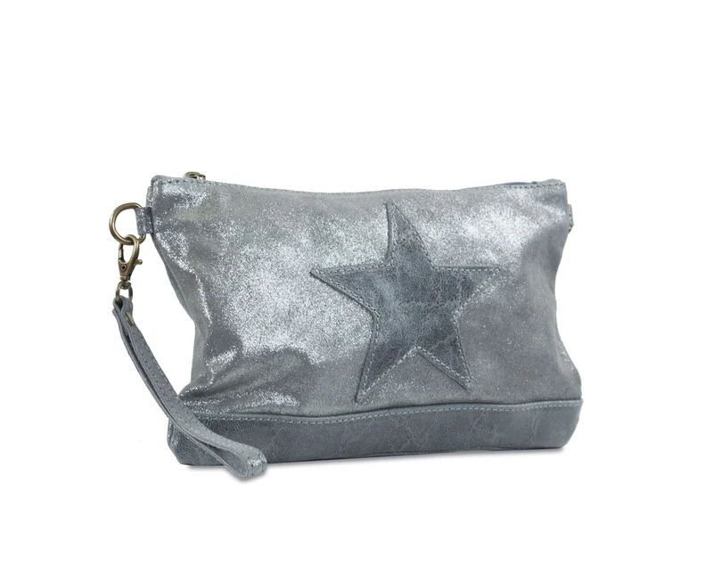 Pochette en nubuck imprimé FLORIANE