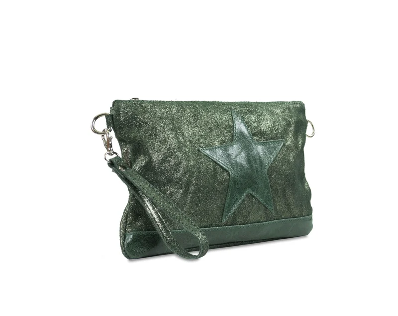 Pochette en nubuck imprimé FLORIANE