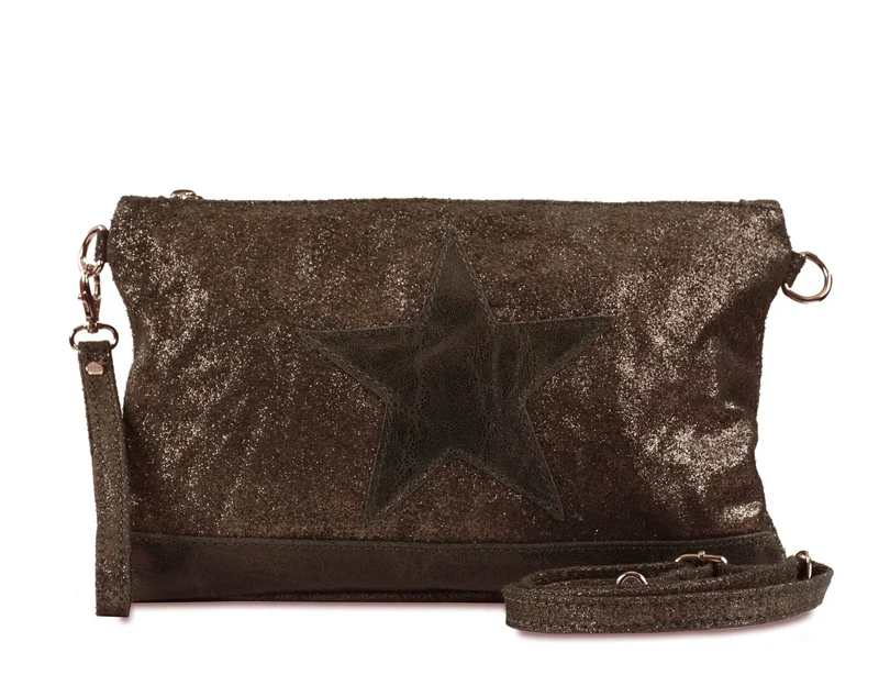 Pochette en nubuck imprimé FLORIANE