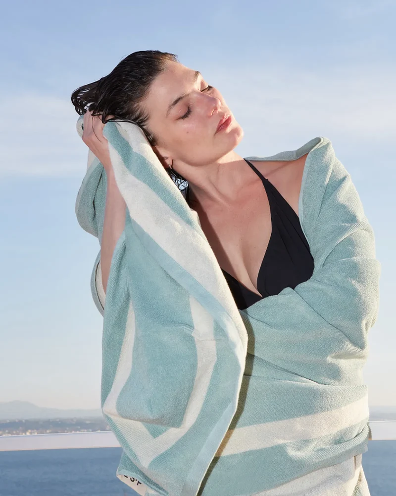 Serviette de plage 90x200 coton longues fibres à personnaliser