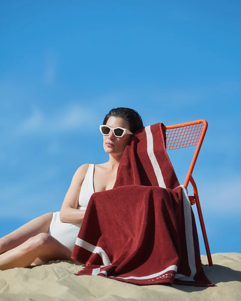 Serviette de plage coton longues fibres 90x170 à personnaliser