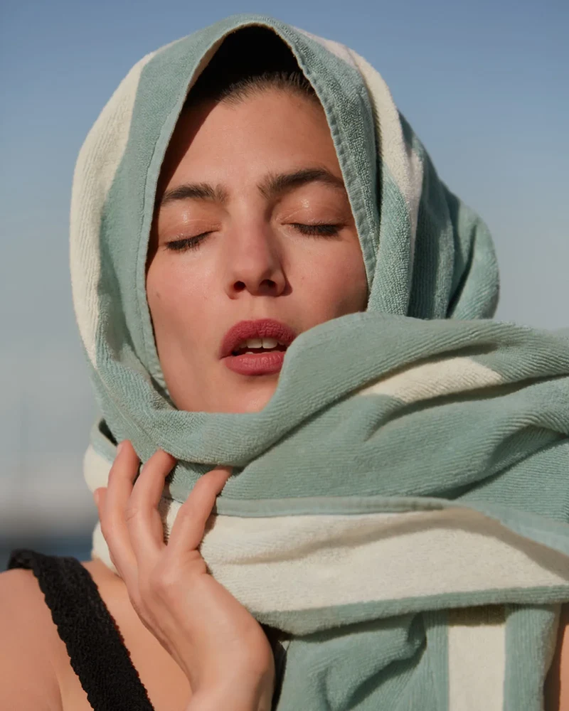 Serviette de plage coton longues fibres 90x170 à personnaliser