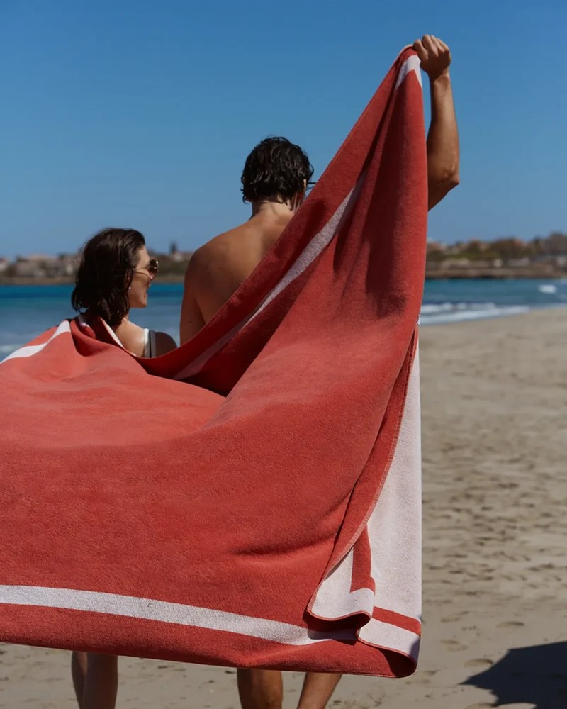 Serviette de plage XXL coton longues fibres La Serviette Paris à personnaliser