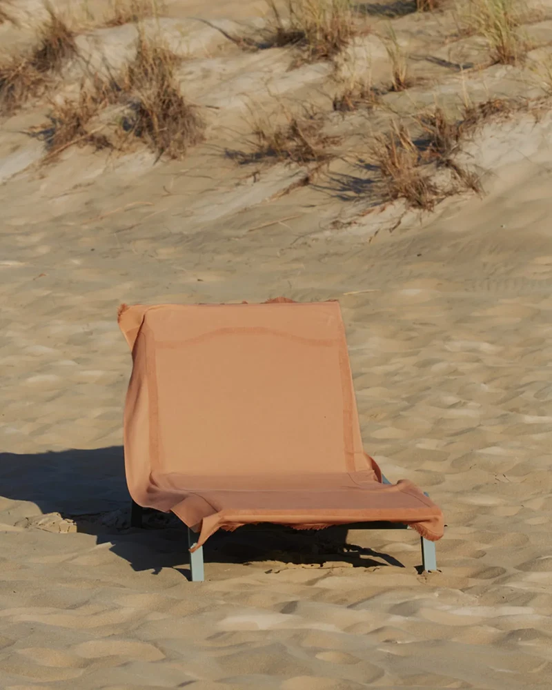 Fouta de plage bi-matière 90x200 La Serviette Paris à personnaliser