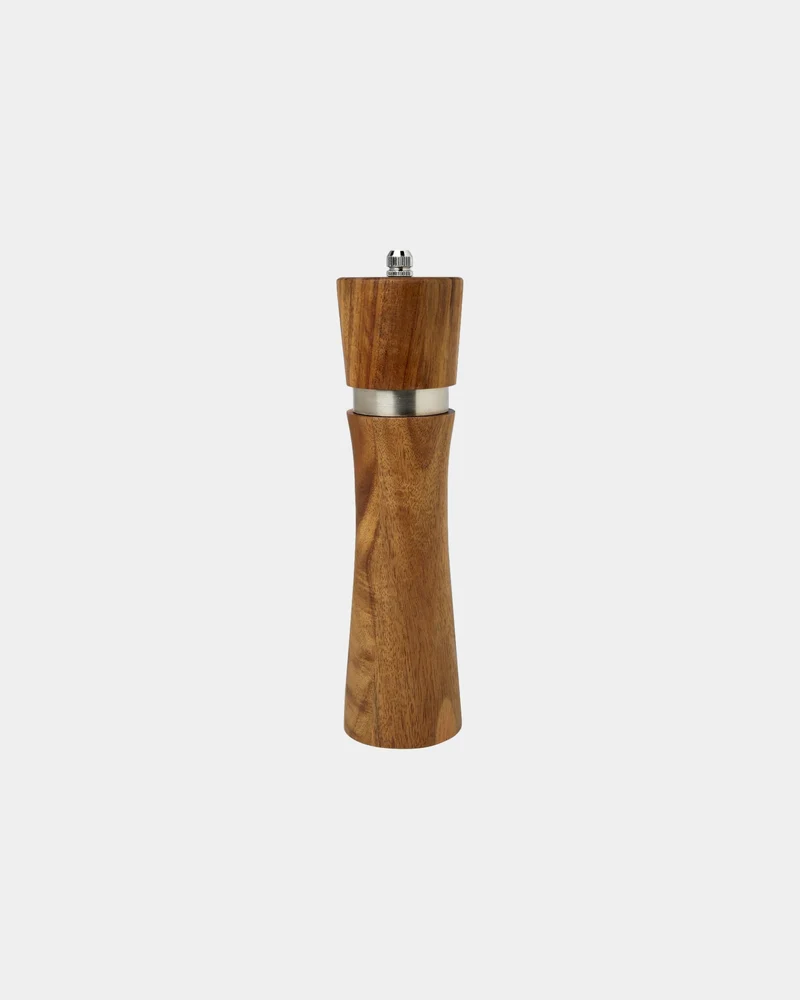 Moulin à poivre ou à sel céramique en bois d'acacia à personnaliser