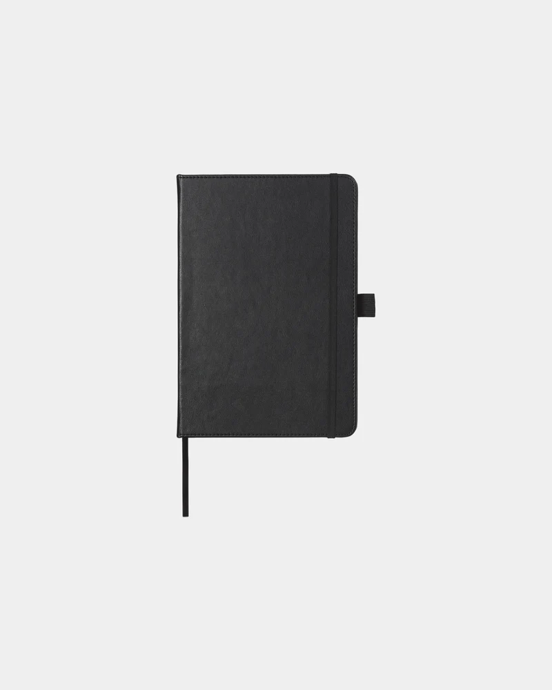 Carnet A5 PU noir à personnaliser