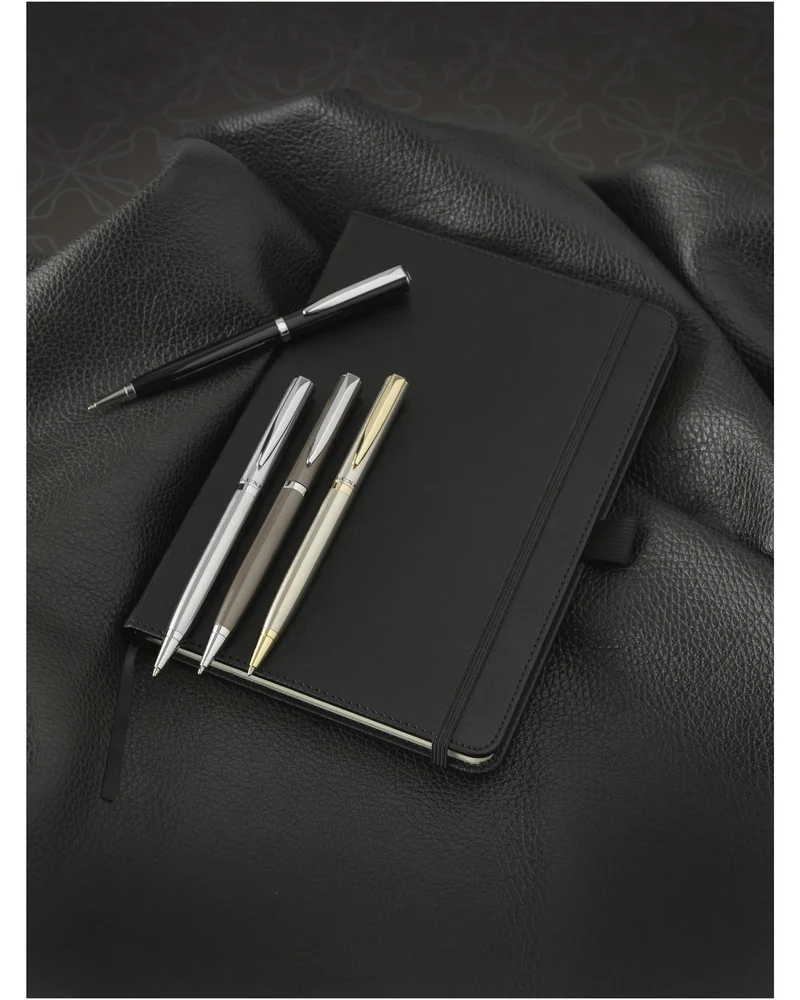 Carnet A5 PU noir à personnaliser