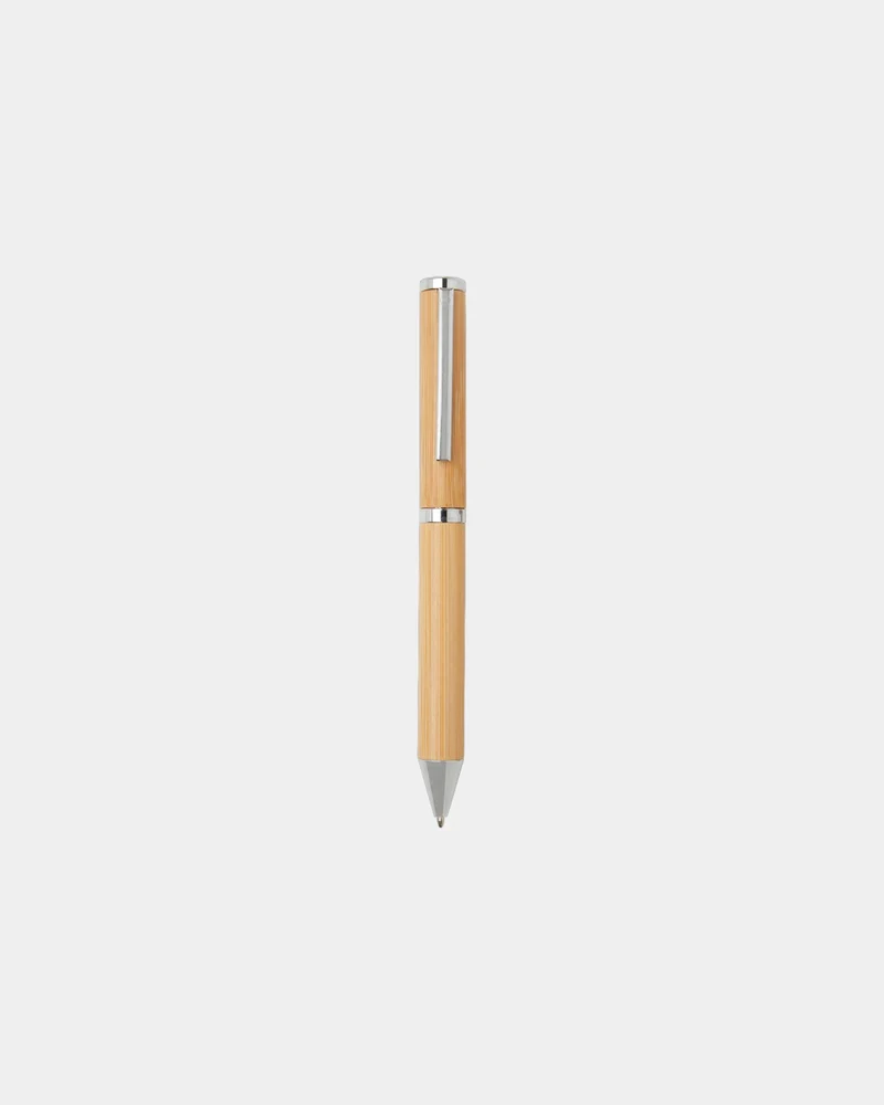 Coffret cadeau stylo bille et roller en bambou à personnaliser