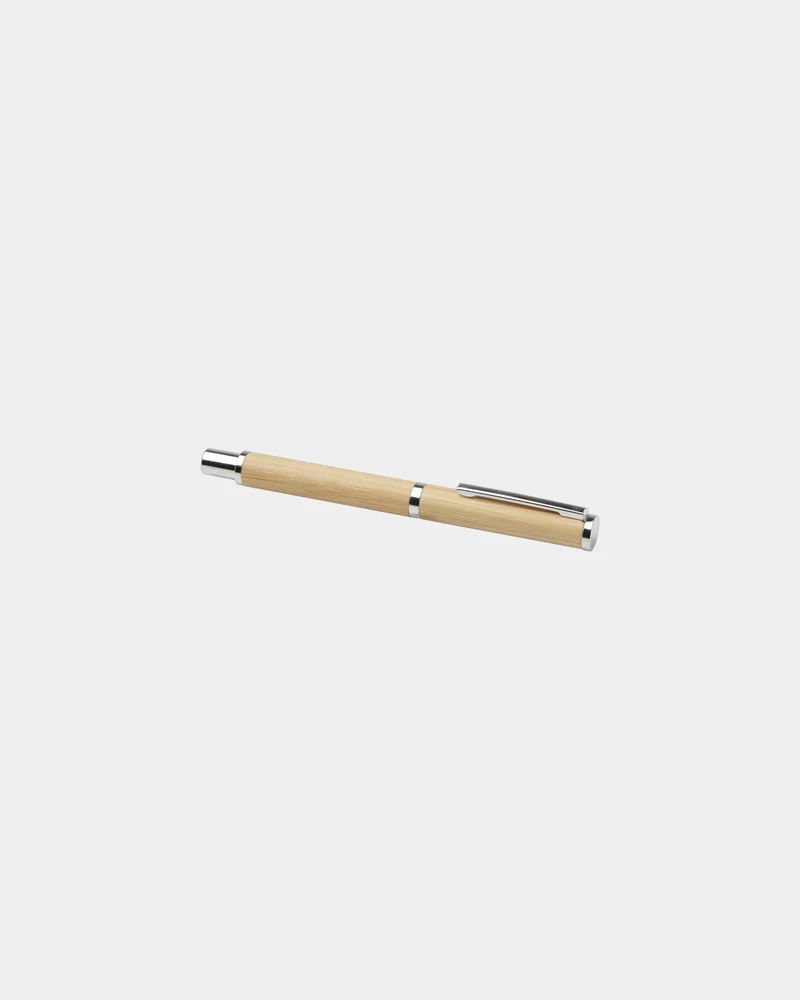 Coffret cadeau stylo bille et roller en bambou à personnaliser
