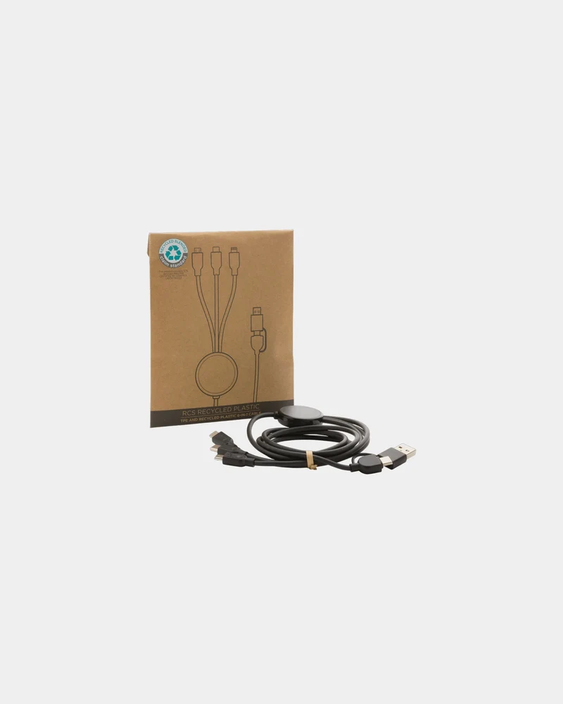 Câble 6 en 1 TPE et plastique recyclé à personnaliser