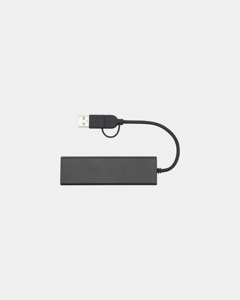 Concentrateur USB 2.0 aluminium recyclé à personnaliser