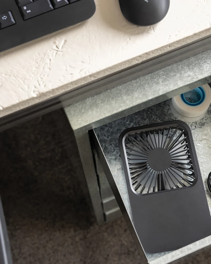 Ventilateur de bureau recyclé ABS Aervina à personnaliser