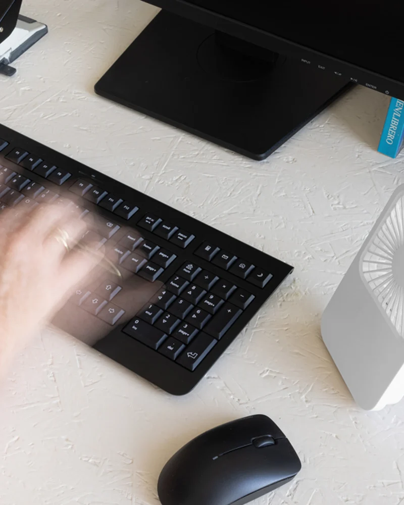 Ventilateur de bureau recyclé ABS Aervina à personnaliser