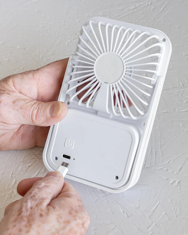 Ventilateur de bureau recyclé ABS Aervina à personnaliser