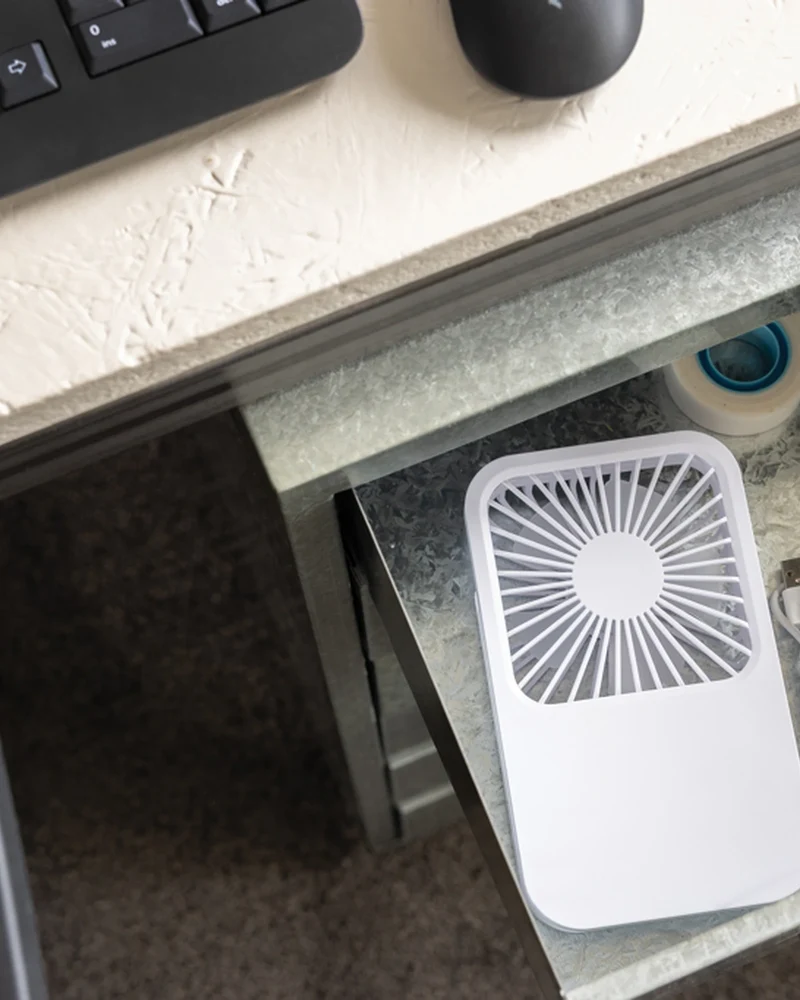 Ventilateur de bureau recyclé ABS Aervina à personnaliser