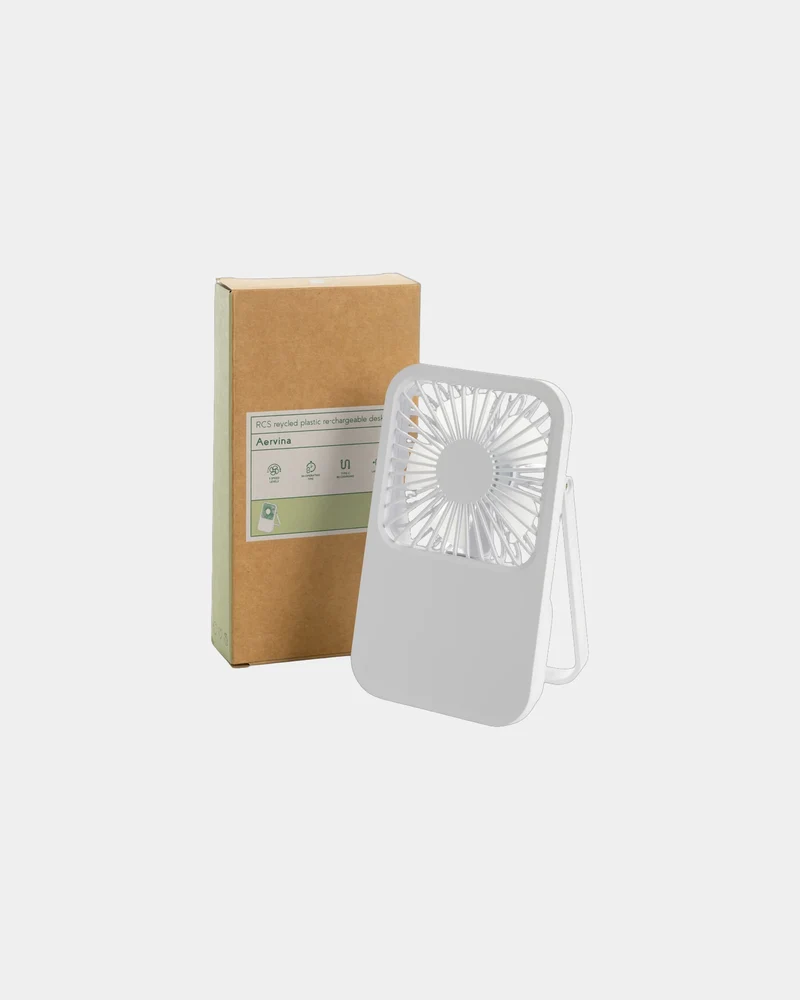 Ventilateur de bureau recyclé ABS Aervina à personnaliser