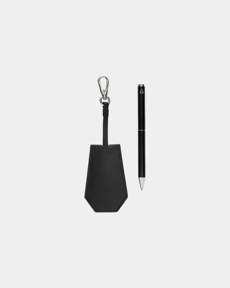 Set porte-clés et stylo en PU recyclé à personnaliser