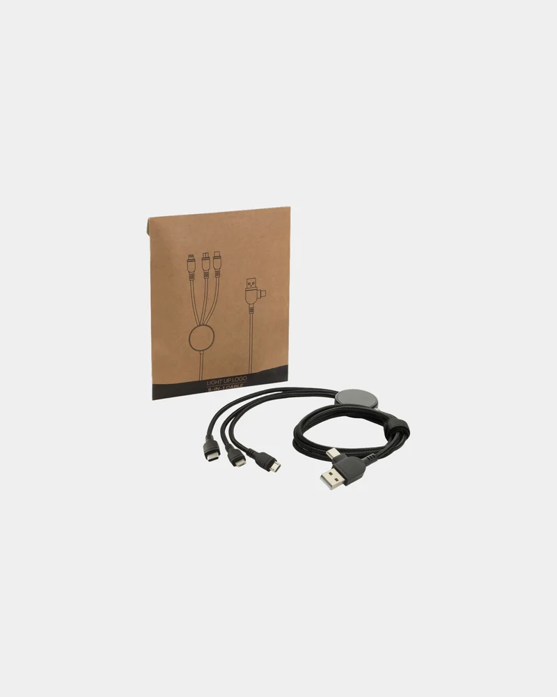 Câble 6 en 1 lumineux à personnaliser