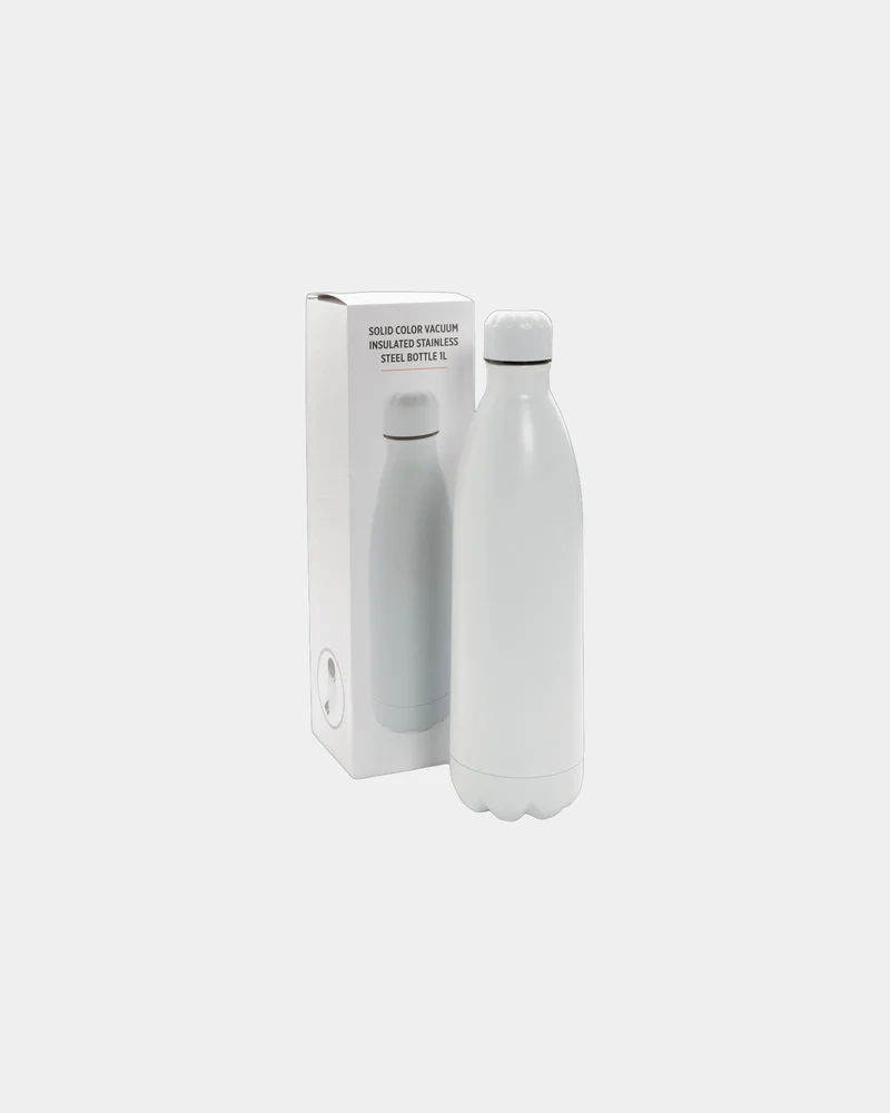 Bouteille isotherme acier inox 1L à personnaliser
