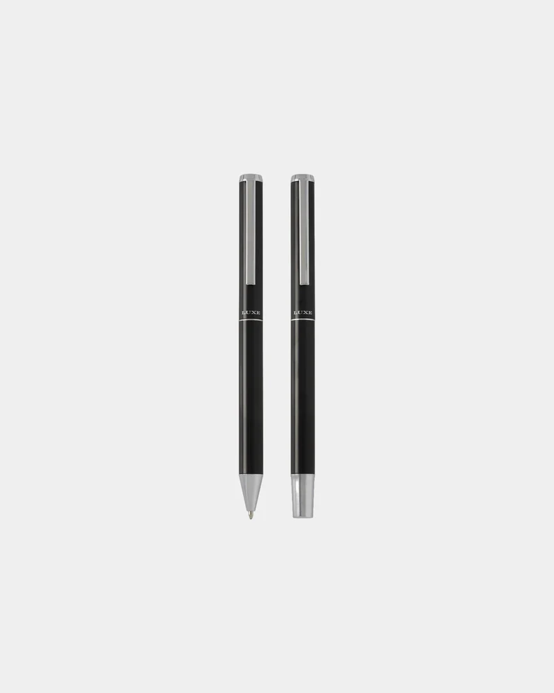 Ensemble-cadeau stylo bille et roller aluminium recyclé à personnaliser
