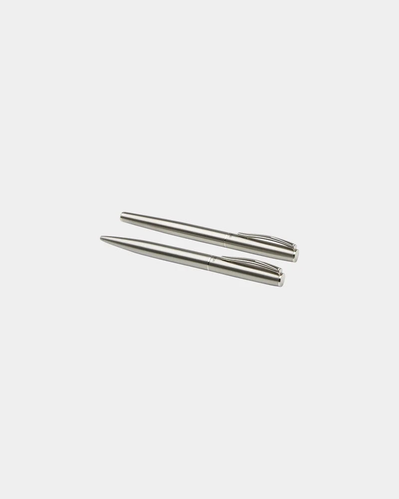 Ensemble de stylos acier inoxydable recyclé à personnaliser