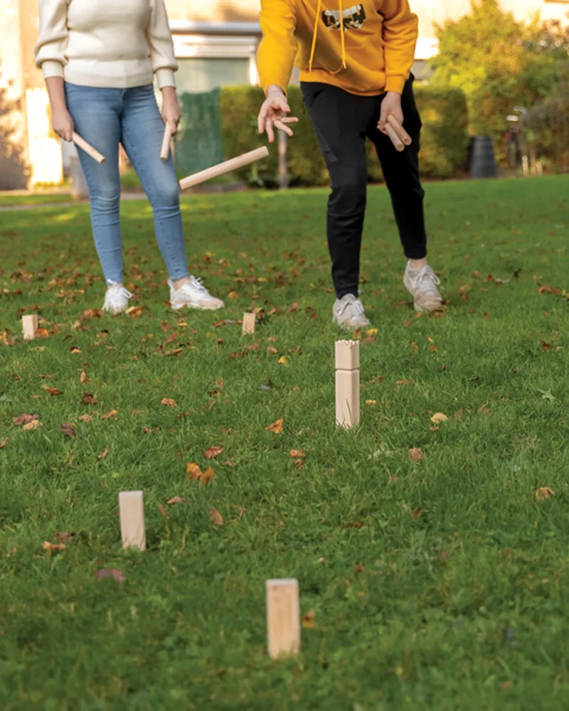 Jeu de Kubb en bois à personnaliser