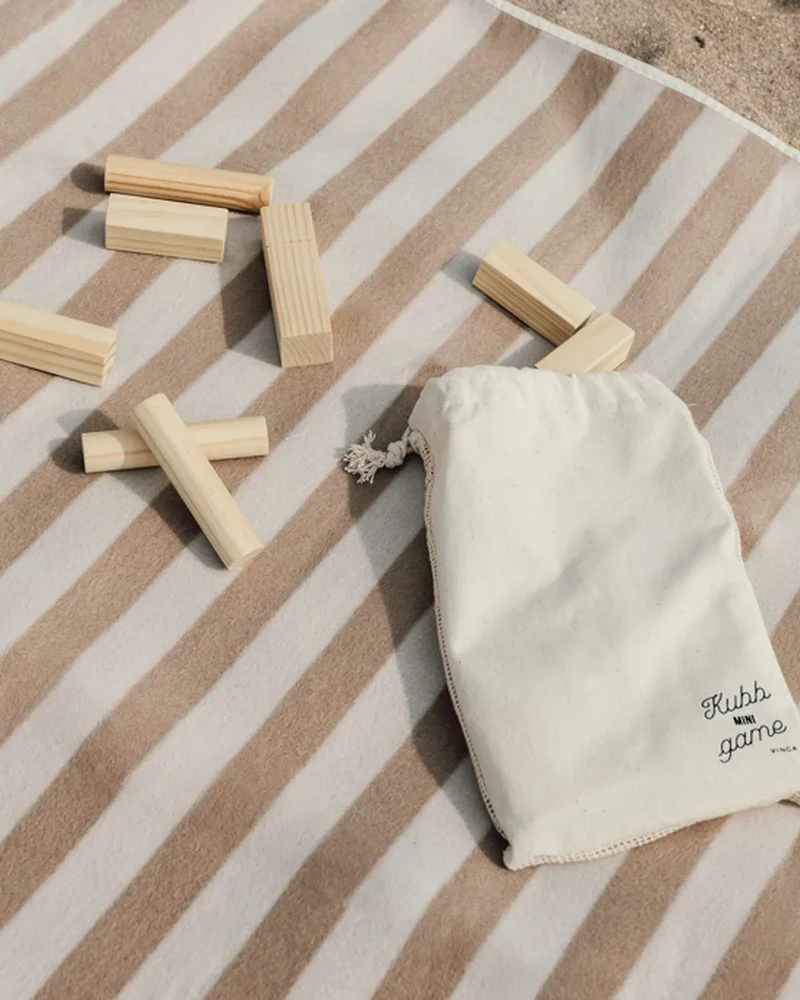 Jeu de plein air en bois FSC Vinga Mini jeu Kubb à personnaliser