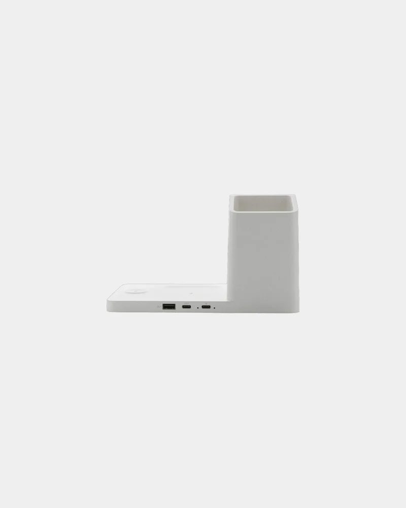 Chargeur sans fil 15W en plastique recyclé à personnaliser