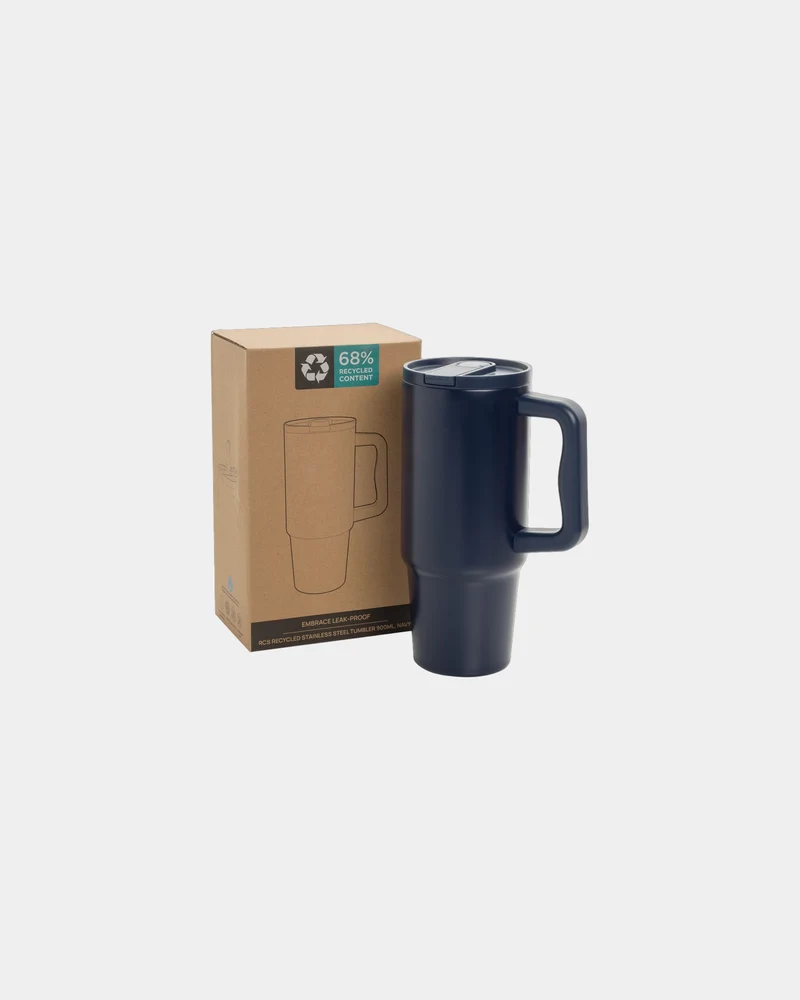 Mug étanche acier inoxydable recyclé 900ml à personnaliser