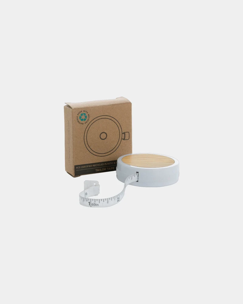 Mètre ruban en plastique recyclé à personnaliser
