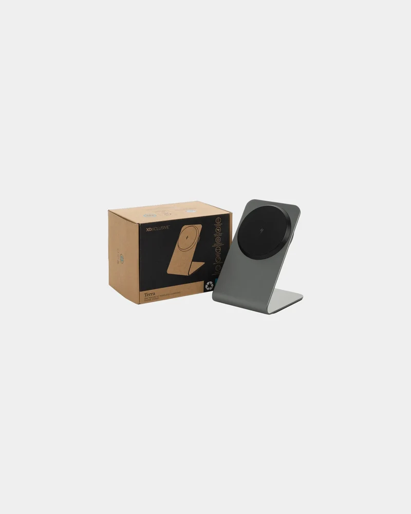 Support de recharge magnétique 15W en aluminium Terra à personnaliser