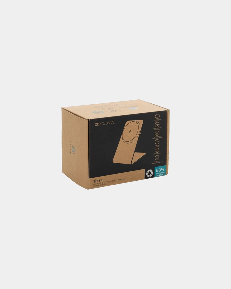 Support de recharge magnétique 15W en aluminium Terra à personnaliser