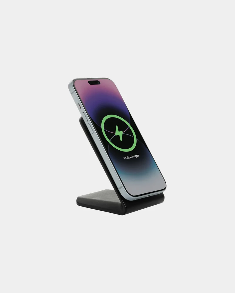 Chargeur magnétique 15W en plastique recyclé à personnaliser