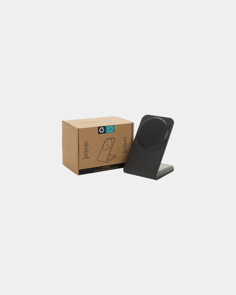 Chargeur magnétique 15W en plastique recyclé à personnaliser