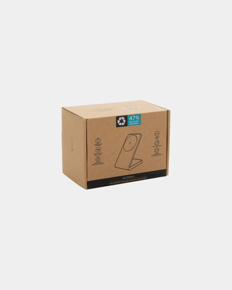 Chargeur magnétique 15W en plastique recyclé à personnaliser